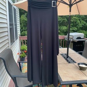 Black Flowy Loose Fitting Pants